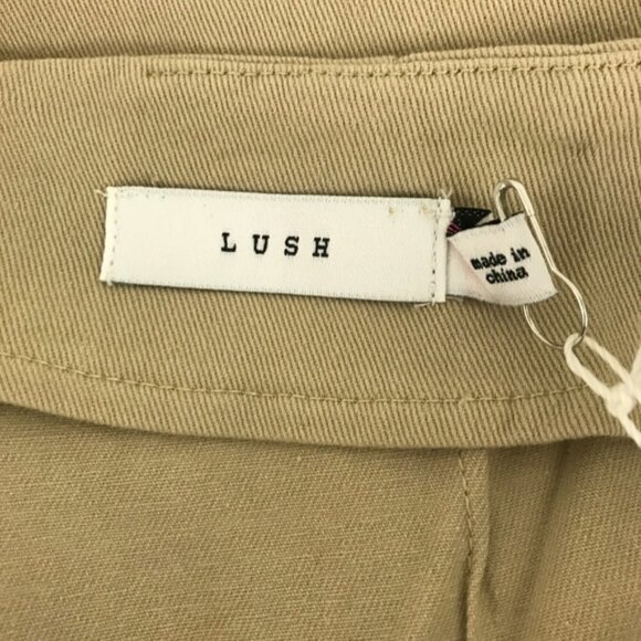 Lush Khaki Tan High Waist Tie Front Shorts NWT - Picture 6 of 8